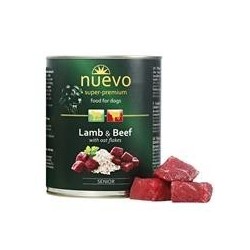 Nuevo cane senior Agnello in scatola, manzo con farina d'avena 400 g